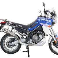 GPR auspuff kompatibel mit  Aprilia Tuareg 660 2021-2024, New Grand Prix Evo Titanium, Zugelassener legaler Slip-On-Auspuff mit Abe, einschließlich abnehmbarem DB-Killer und Verbindungsrohr 