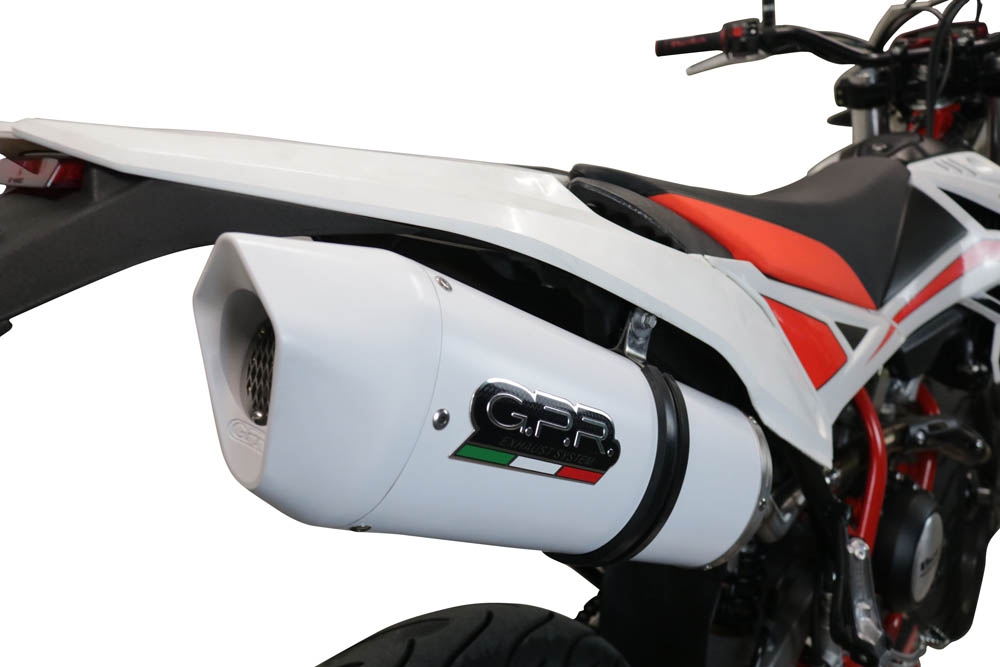 GPR auspuff kompatibel mit  Beta RR 125 4T Enduro 2019-2020, Albus Evo4, Zugelassener legaler Slip-On-Auspuff mit ABE, inklusive abnehmbarem DB-Killer, Verbindungsrohr und Katalysator 