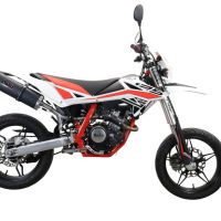 GPR auspuff kompatibel mit  Beta RR 125 4T Motard 2019-2020, Furore Evo4 Nero, Zugelassener legaler Slip-On-Auspuff mit ABE, inklusive abnehmbarem DB-Killer, Verbindungsrohr und Katalysator 