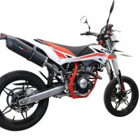 GPR auspuff kompatibel mit  Beta RR 125 4T Motard 2019-2020, Furore Evo4 Nero, Zugelassener legaler Slip-On-Auspuff mit ABE, inklusive abnehmbarem DB-Killer, Verbindungsrohr und Katalysator 