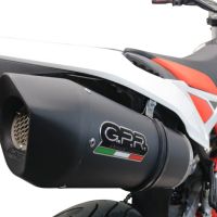 GPR auspuff kompatibel mit  Beta RR 125 4T Motard 2019-2020, Furore Evo4 Nero, Zugelassener legaler Slip-On-Auspuff mit ABE, inklusive abnehmbarem DB-Killer, Verbindungsrohr und Katalysator 