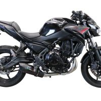 GPR auspuff kompatibel mit  Kawasaki Z 650 2017-2020, Furore Evo4 Nero, Homologierte auspuff mit verbindungsrohr und katalysator 
