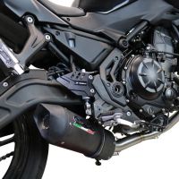 GPR auspuff kompatibel mit  Kawasaki Z 650 2017-2020, Furore Evo4 Nero, Homologierte auspuff mit verbindungsrohr und katalysator 