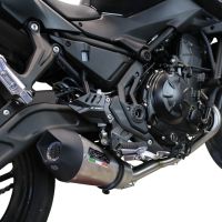 GPR auspuff kompatibel mit  Kawasaki Ninja 650 2017-2020, New Grand Prix Evo Titanium, Homologierte auspuff mit verbindungsrohr und katalysator 