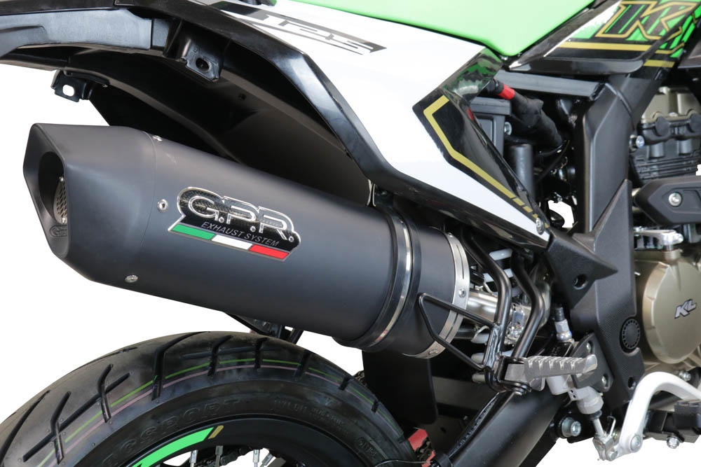 GPR auspuff kompatibel mit  Ktm Duke 125 2011-2016, Furore Nero, Rennauspuff, mit Verbindungsrohren, Artikel ohne Genehmigung 