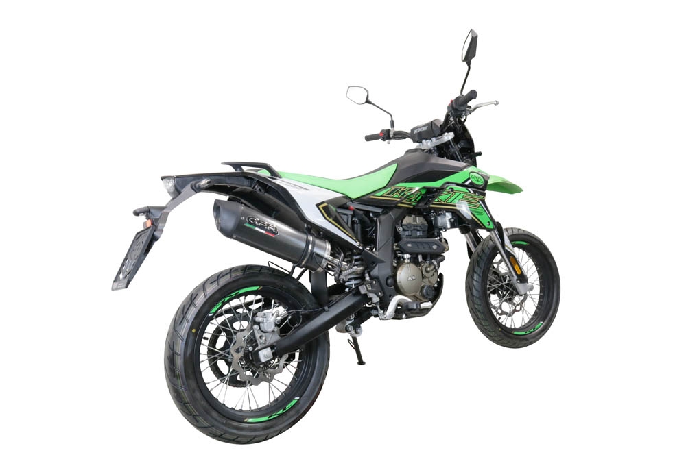 GPR auspuff kompatibel mit  KL MOTOR KXE 125 2022-2023, Furore Evo4 Poppy, Zugelassener legaler Slip-On-Auspuff mit Abe, einschließlich abnehmbarem DB-Killer,katakysator und Verbindungsrohr 