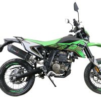 GPR auspuff kompatibel mit  KL MOTOR KXE 125 2022-2023, Furore Evo4 Poppy, Zugelassener legaler Slip-On-Auspuff mit Abe, einschließlich abnehmbarem DB-Killer,katakysator und Verbindungsrohr 