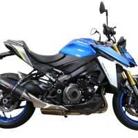 GPR auspuff kompatibel mit  Suzuki Gsx-S 1000 F 2017-2020, Furore Evo4 Nero, Zugelassener legaler Slip-On-Auspuff mit Abe, einschließlich abnehmbarem DB-Killer und Verbindungsrohr 