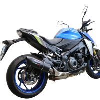 GPR auspuff kompatibel mit  Suzuki Gsx-S 1000 F 2017-2020, Furore Evo4 Nero, Zugelassener legaler Slip-On-Auspuff mit Abe, einschließlich abnehmbarem DB-Killer und Verbindungsrohr 