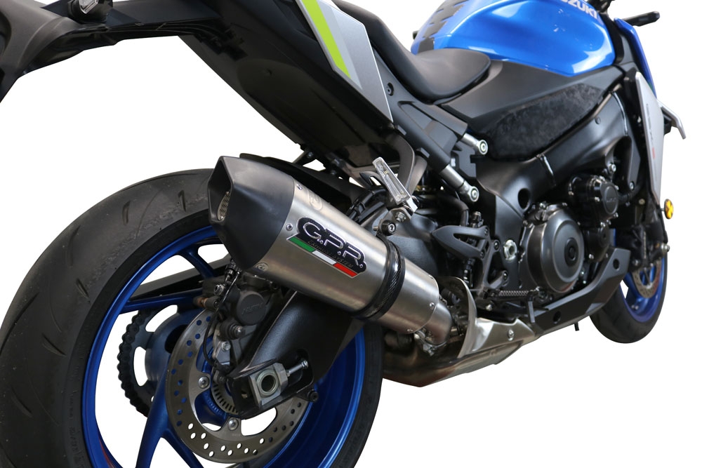 GPR auspuff kompatibel mit  Suzuki Gsx-S 1000 GX 2024-2025, New Grand Prix Evo Titanium, Zugelassener legaler Slip-On-Auspuff mit Abe, einschließlich abnehmbarem DB-Killer und Verbindungsrohr 