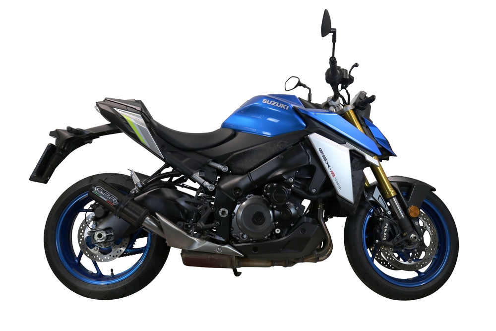 GPR auspuff kompatibel mit  Suzuki Gsx-S 1000 GX 2024-2025, M3 Black Titanium, Zugelassener legaler Slip-On-Auspuff mit Abe, einschließlich abnehmbarem DB-Killer und Verbindungsrohr 