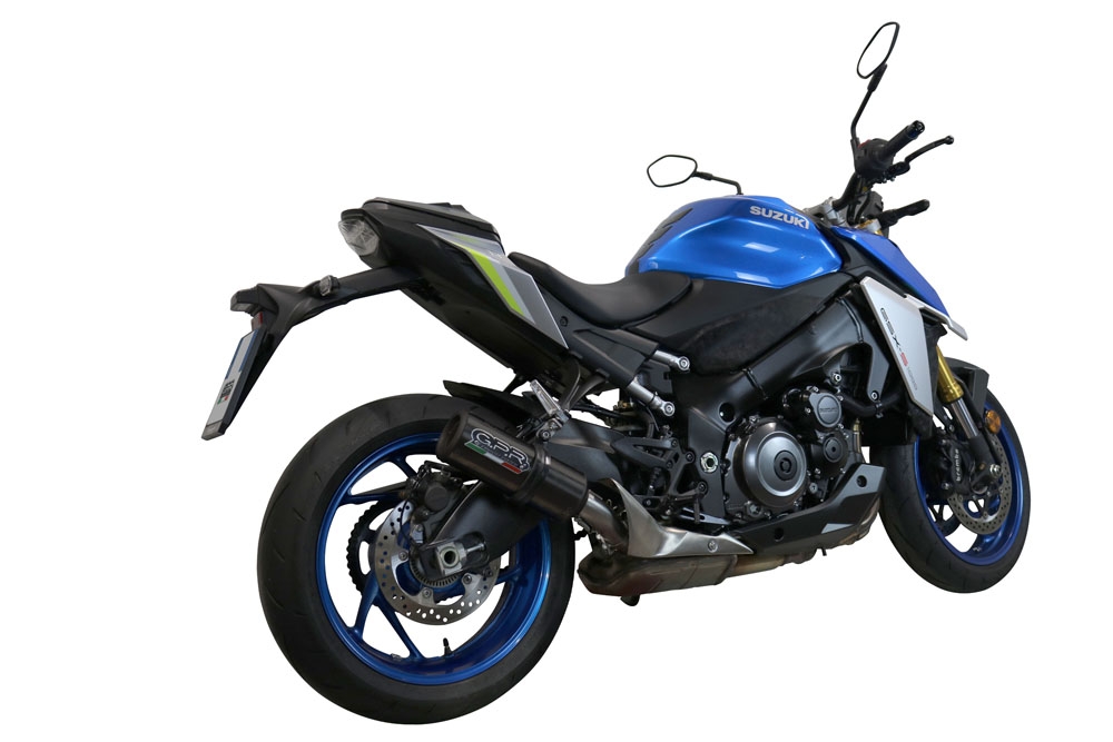 GPR auspuff kompatibel mit  Suzuki Gsx-S 1000 GX 2024-2025, M3 Black Titanium, Zugelassener legaler Slip-On-Auspuff mit Abe, einschließlich abnehmbarem DB-Killer und Verbindungsrohr 