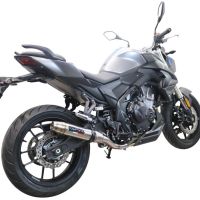 GPR auspuff kompatibel mit  Voge 500R 2021-2024, Deeptone Inox, Zugelassener legaler Slip-On-Auspuff mit Abe, einschließlich abnehmbarem DB-Killer und Verbindungsrohr 