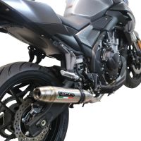 GPR auspuff kompatibel mit  Voge 500R 2021-2024, Deeptone Inox, Zugelassener legaler Slip-On-Auspuff mit Abe, einschließlich abnehmbarem DB-Killer und Verbindungsrohr 