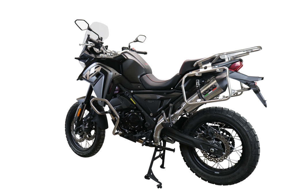 GPR auspuff kompatibel mit  Voge 650DSX 2021-2024, New Grand Prix Evo Titanium, Zugelassener legaler Slip-On-Auspuff mit Abe, einschließlich abnehmbarem DB-Killer,katakysator und Verbindungsrohr 