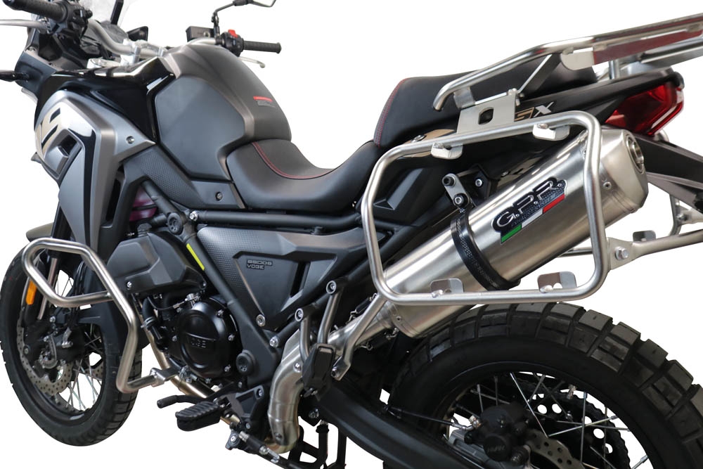 GPR auspuff kompatibel mit  Voge 650DSX 2021-2024, Satinox , Zugelassener legaler Slip-On-Auspuff mit Abe, einschließlich abnehmbarem DB-Killer,katakysator und Verbindungsrohr 