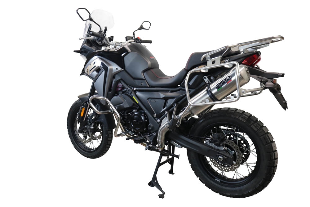 GPR auspuff kompatibel mit  Voge 650DSX 2021-2024, Satinox , Zugelassener legaler Slip-On-Auspuff mit Abe, einschließlich abnehmbarem DB-Killer,katakysator und Verbindungsrohr 