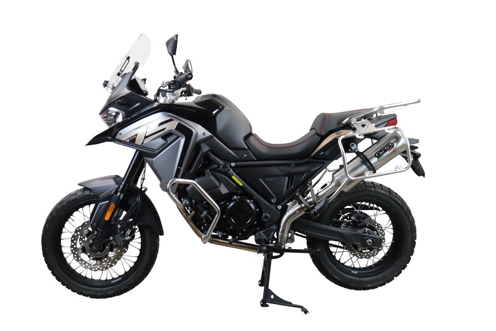 GPR auspuff kompatibel mit  Voge 650DSX 2021-2024, Satinox , Zugelassener legaler Slip-On-Auspuff mit Abe, einschließlich abnehmbarem DB-Killer,katakysator und Verbindungsrohr 