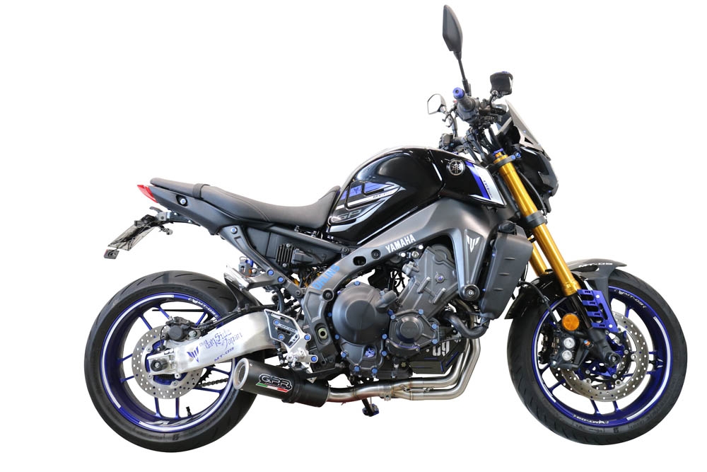 GPR auspuff kompatibel mit  Yamaha XSR900 2022-2024, M3 Black Titanium, Racing-Komplettsystem-Auspuff, einschließlich Krümmer und abnehmbarem DB-Killer 
