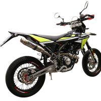 GPR auspuff kompatibel mit  Fantic Motor XEF 125 2021-2024, Albus Evo4, Zugelassener legaler Slip-On-Auspuff mit Abe, einschließlich abnehmbarem DB-Killer und Verbindungsrohr 