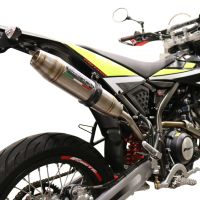 GPR auspuff kompatibel mit  Fantic Motor XEF 125 2021-2024, Albus Evo4, Zugelassener legaler Slip-On-Auspuff mit Abe, einschließlich abnehmbarem DB-Killer und Verbindungsrohr 