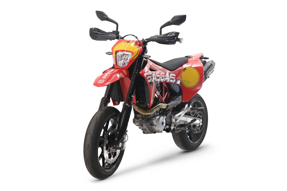 GPR auspuff kompatibel mit  Gas Gas ES 700 2023-2024, New Grand Prix Evo Poppy, Zugelassener legaler Slip-On-Auspuff mit ABE, inklusive abnehmbarem DB-Killer, Verbindungsrohr und Katalysator 