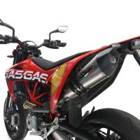GPR auspuff kompatibel mit  Gas Gas ES 700 2023-2024, New Grand Prix Evo Titanium, Zugelassener legaler Slip-On-Auspuff mit ABE, inklusive abnehmbarem DB-Killer, Verbindungsrohr und Katalysator 