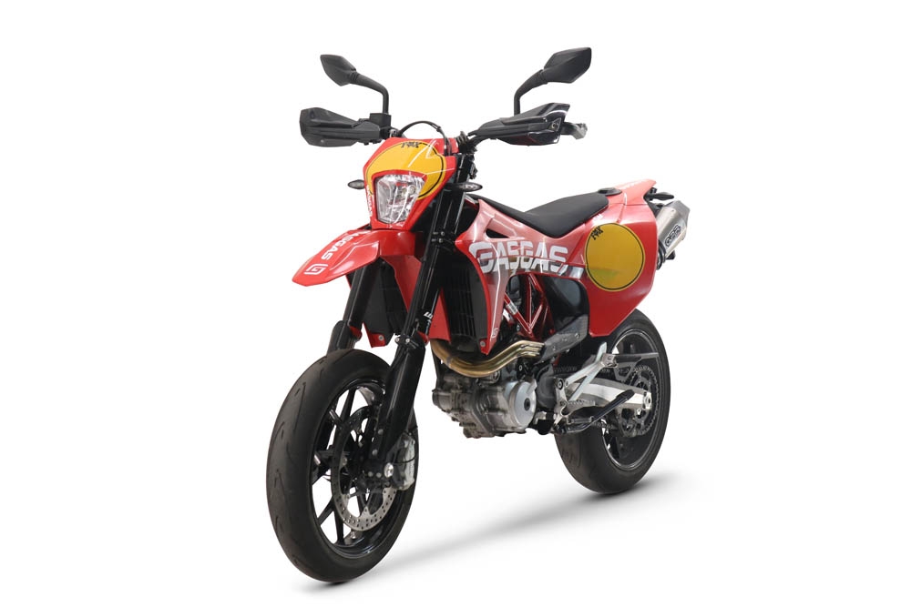 GPR auspuff kompatibel mit  Gas Gas ES 700 2023-2024, New Grand Prix Evo Titanium, Zugelassener legaler Slip-On-Auspuff mit ABE, inklusive abnehmbarem DB-Killer, Verbindungsrohr und Katalysator 