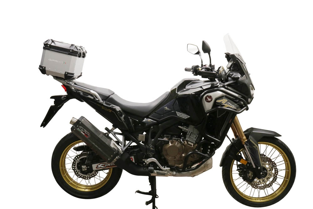 GPR TECH Honda Crf 1100 L Africa Twin 2020/2024 e5 Topcase aus Aluminium, silberfarben mit spezifischer Platte inklusive Kapazität Liter 35