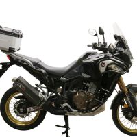 GPR TECH Honda Crf 1100 L Africa Twin 2020/2024 e5 Topcase aus Aluminium, silberfarben mit spezifischer Platte inklusive Kapazität Liter 35