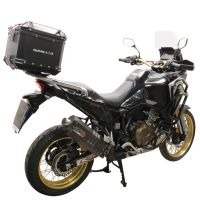 GPR TECH Honda Crf 1100 L Africa Twin 2020/2024 e5 Topcase aus Aluminium, silberfarben mit spezifischer Platte inklusive Kapazität Liter 55