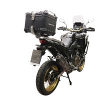 GPR TECH Honda Crf 1100 L Africa Twin 2020/2024 e5 Topcase aus Aluminium, silberfarben mit spezifischer Platte inklusive Kapazität Liter 55