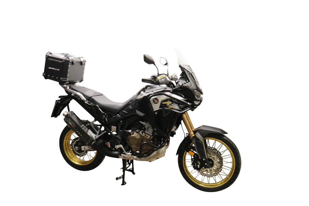 GPR TECH Honda Crf 1100 L Africa Twin 2020/2024 e5 Topcase aus Aluminium, silberfarben mit spezifischer Platte inklusive Kapazität Liter 55