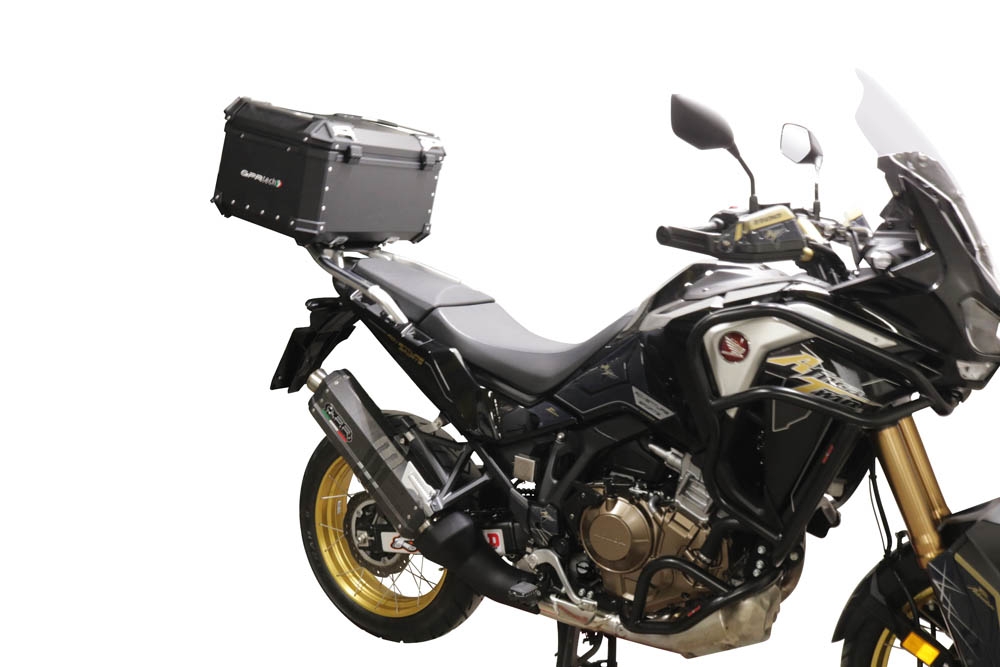 GPR TECH Honda Crf 1100 L Africa Twin 2020/2024 e5 Topcase aus Aluminium, schwarze Farbe mit spezifischer Platte enthalten Kapazität Liter 35