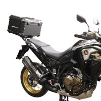GPR TECH Honda Crf 1100 L Africa Twin 2020/2024 e5 Topcase aus Aluminium, schwarze Farbe mit spezifischer Platte enthalten Kapazität Liter 35