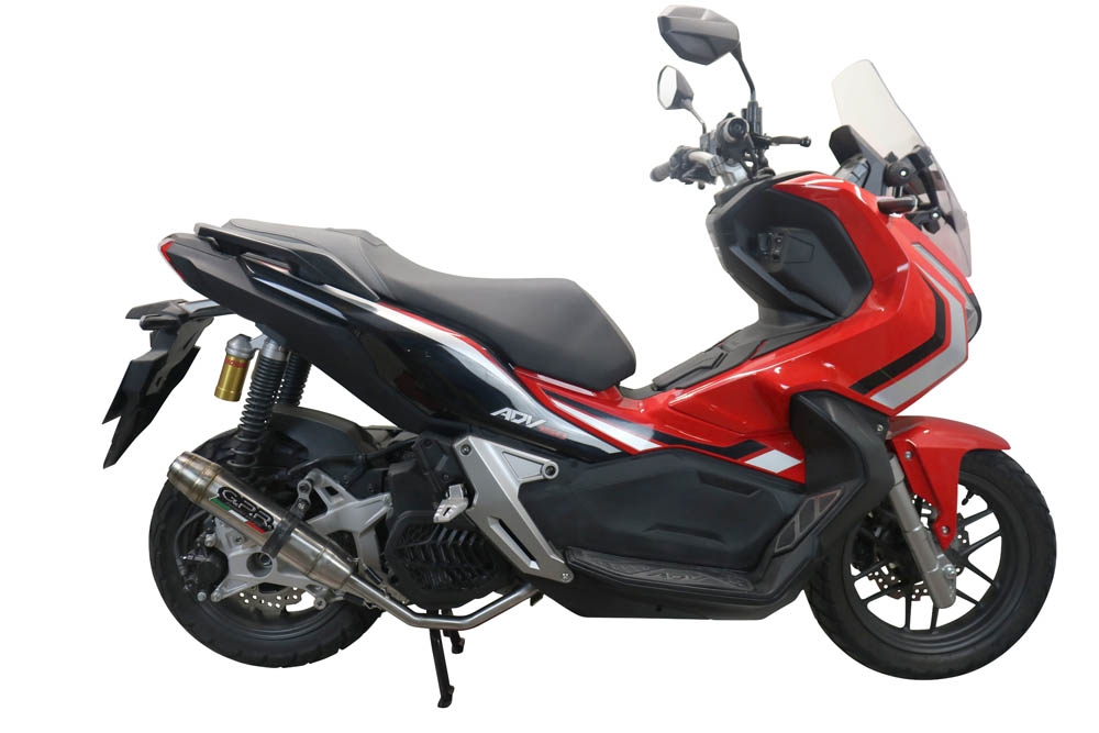 GPR auspuff kompatibel mit  Honda X-Adv 150 2020-2023, Deeptone Inox, Racing-Komplettsystem-Auspuff, einschließlich Krümmer und abnehmbarem DB-Killer 