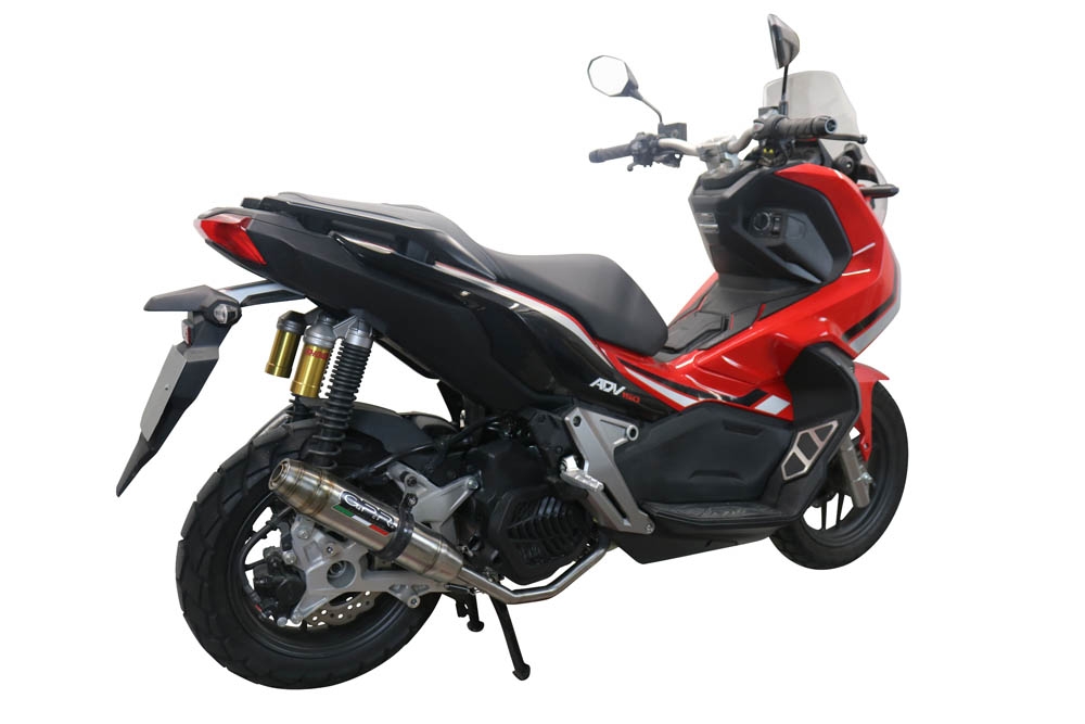 GPR auspuff kompatibel mit  Honda X-Adv 150 2020-2023, Deeptone Inox, Racing-Komplettsystem-Auspuff, einschließlich Krümmer und abnehmbarem DB-Killer 