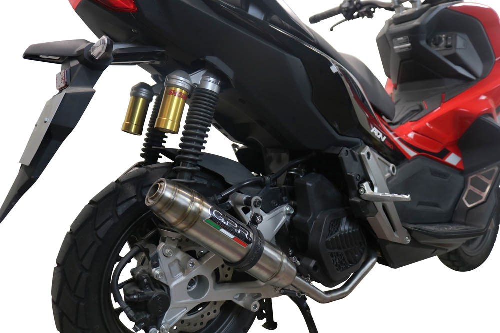 GPR auspuff kompatibel mit  Honda X-Adv 150 2020-2023, Deeptone Inox, Racing-Komplettsystem-Auspuff, einschließlich Krümmer und abnehmbarem DB-Killer 