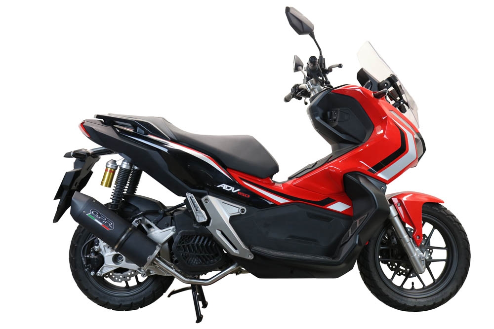 GPR auspuff kompatibel mit  Honda X-Adv 150 2020-2023, Furore Nero, Racing-Komplettsystem-Auspuff, einschließlich Krümmer und abnehmbarem DB-Killer 