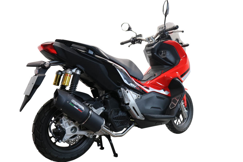 GPR auspuff kompatibel mit  Honda X-Adv 150 2020-2023, Furore Nero, Racing-Komplettsystem-Auspuff, einschließlich Krümmer und abnehmbarem DB-Killer 