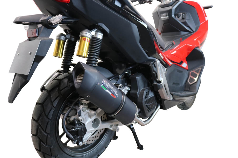 GPR auspuff kompatibel mit  Honda X-Adv 150 2020-2023, Furore Nero, Racing-Komplettsystem-Auspuff, einschließlich Krümmer und abnehmbarem DB-Killer 