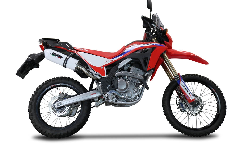 GPR auspuff kompatibel mit  Honda Crf 300 L - Rally 2021-2025, Albus Ceramic, Racing Slip-on, inkl. Verbindungsrohr, herausnehmbarem DB-Killer, ohne ABE 