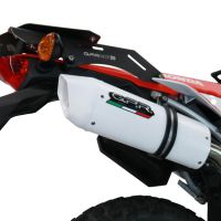 GPR auspuff kompatibel mit  Honda Crf 300 L - Rally 2021-2025, Albus Ceramic, Racing Slip-on, inkl. Verbindungsrohr, herausnehmbarem DB-Killer, ohne ABE 