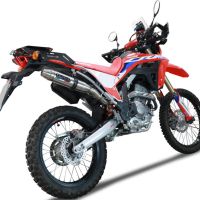 GPR auspuff kompatibel mit  Honda Crf 300 L - Rally 2021-2025, Deeptone Inox, Racing Slip-on, inkl. Verbindungsrohr, herausnehmbarem DB-Killer, ohne ABE 