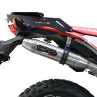 GPR auspuff kompatibel mit  Honda Crf 300 L - Rally 2021-2025, Deeptone Inox, Racing Slip-on, inkl. Verbindungsrohr, herausnehmbarem DB-Killer, ohne ABE 