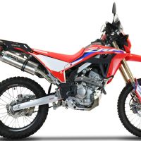 GPR auspuff kompatibel mit  Honda Crf 300 L - Rally 2021-2025, Dual Inox, Racing Slip-on, inkl. Verbindungsrohr, herausnehmbarem DB-Killer, ohne ABE 