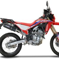 GPR auspuff kompatibel mit  Honda Crf 300 L - Rally 2021-2025, Furore Nero, Racing Slip-on, inkl. Verbindungsrohr, herausnehmbarem DB-Killer, ohne ABE 