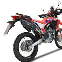 GPR auspuff kompatibel mit  Honda Crf 300 L - Rally 2021-2025, Furore Nero, Racing Slip-on, inkl. Verbindungsrohr, herausnehmbarem DB-Killer, ohne ABE 