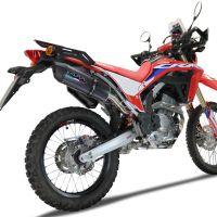 GPR auspuff kompatibel mit  Honda Crf 300 L - Rally 2021-2025, Furore Poppy, Racing Slip-on, inkl. Verbindungsrohr, herausnehmbarem DB-Killer, ohne ABE 