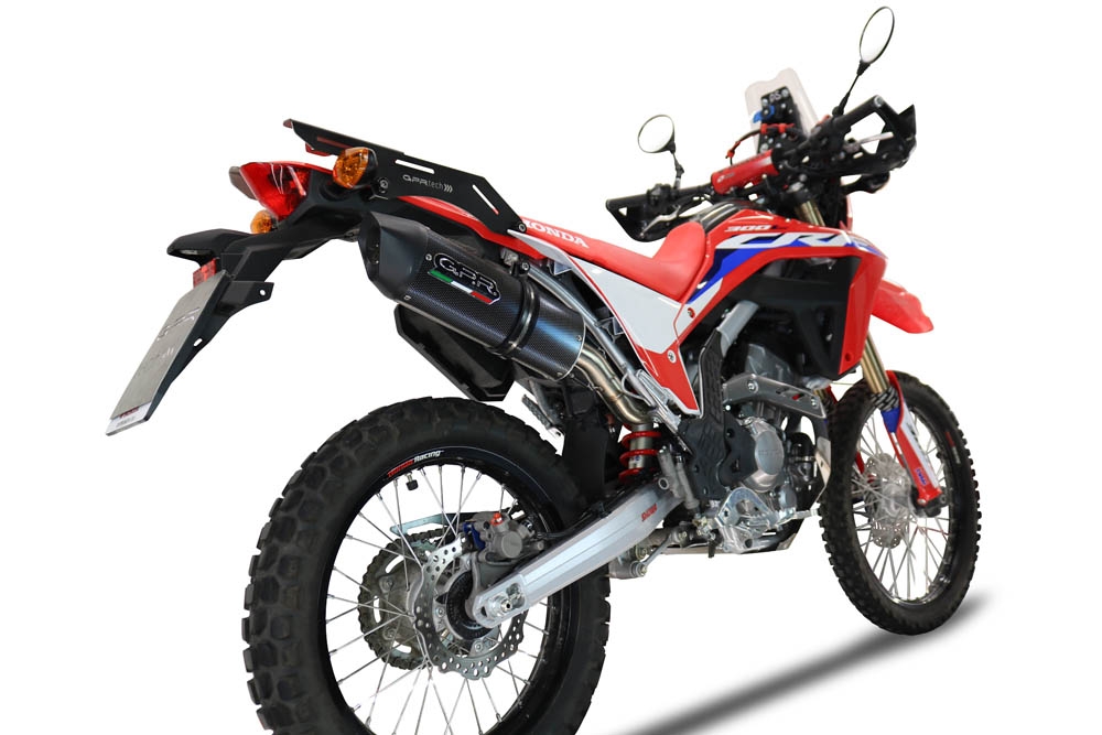 GPR auspuff kompatibel mit  Honda Crf 300 L - Rally 2021-2025, Furore Poppy, Racing Slip-on, inkl. Verbindungsrohr, herausnehmbarem DB-Killer, ohne ABE 